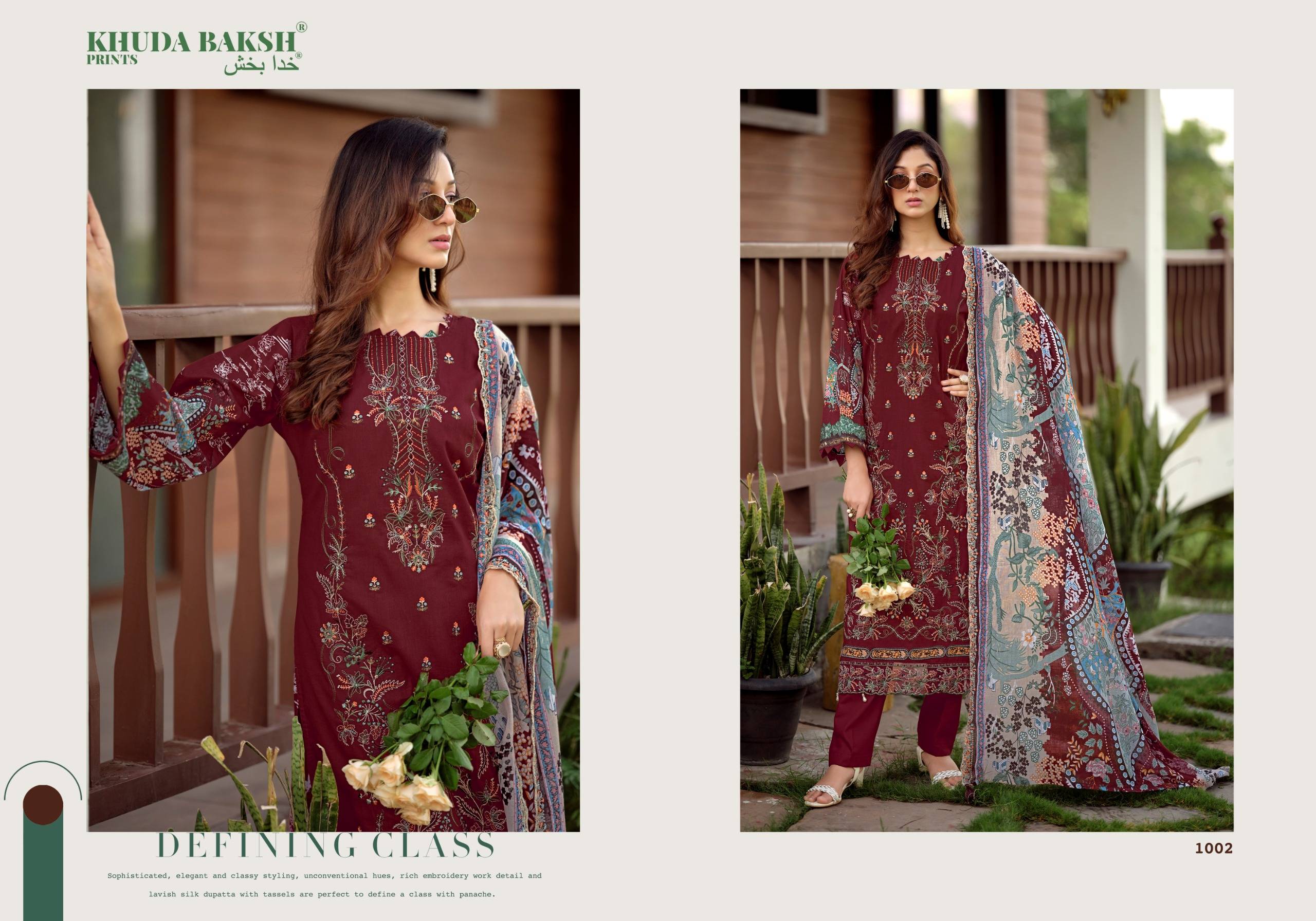 FARAH VOL 2 By KHUDHA BAKSH 1001 To 1010 Series Pakistani Suits casual Wear PURE LAWN Dresses At Wholesale